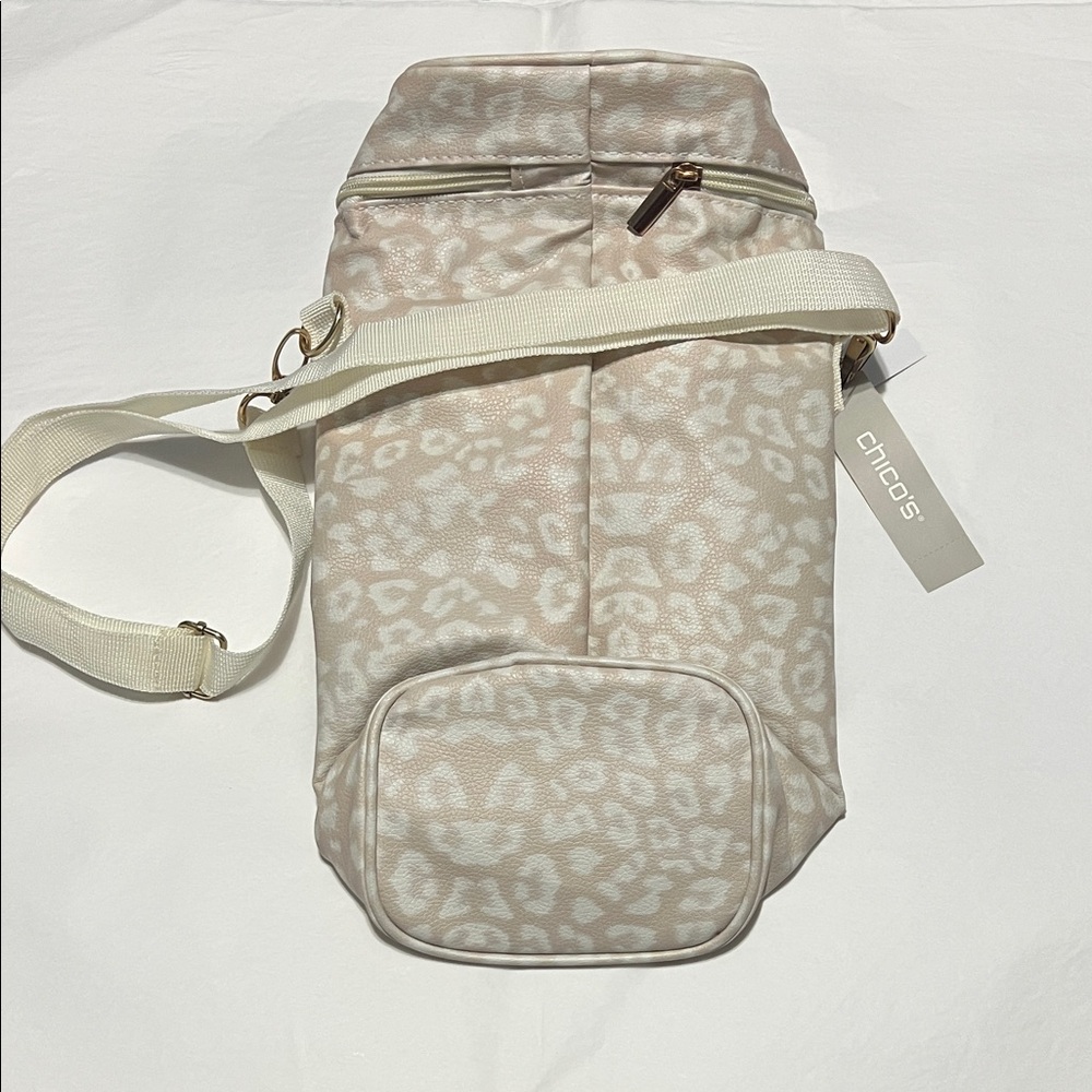 NWT Chicos Cooler Beige Leopard Print Bag